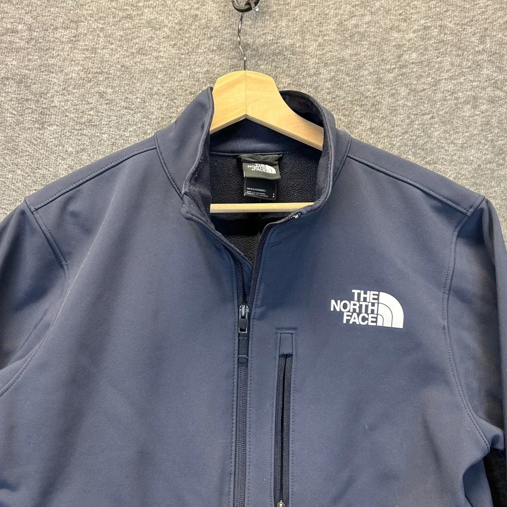 The North Face Mens WindWall Softshell Jacket Navy Blue Full Zip Small